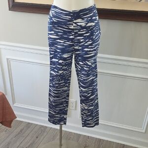 Lafayette 148 New York Navy and White Patterned Garment